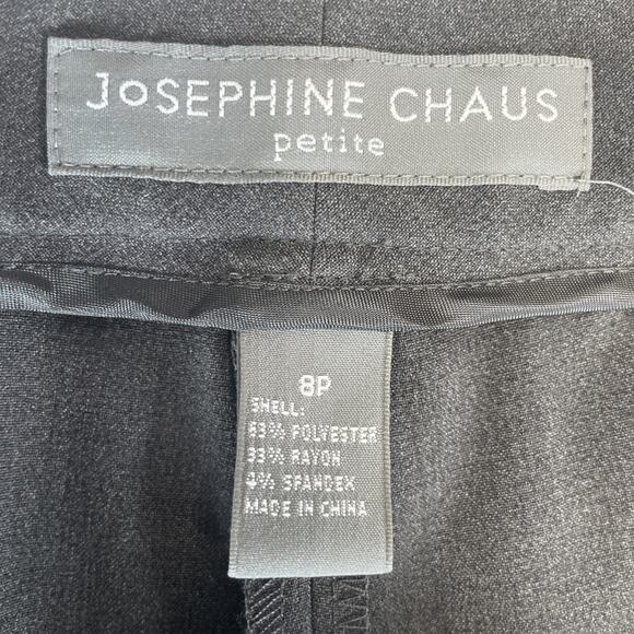 Josephine Chaus NWT Women Petite 8P Dark Jet Heather Career Dress Pants Corpcore - Picture 6 of 9